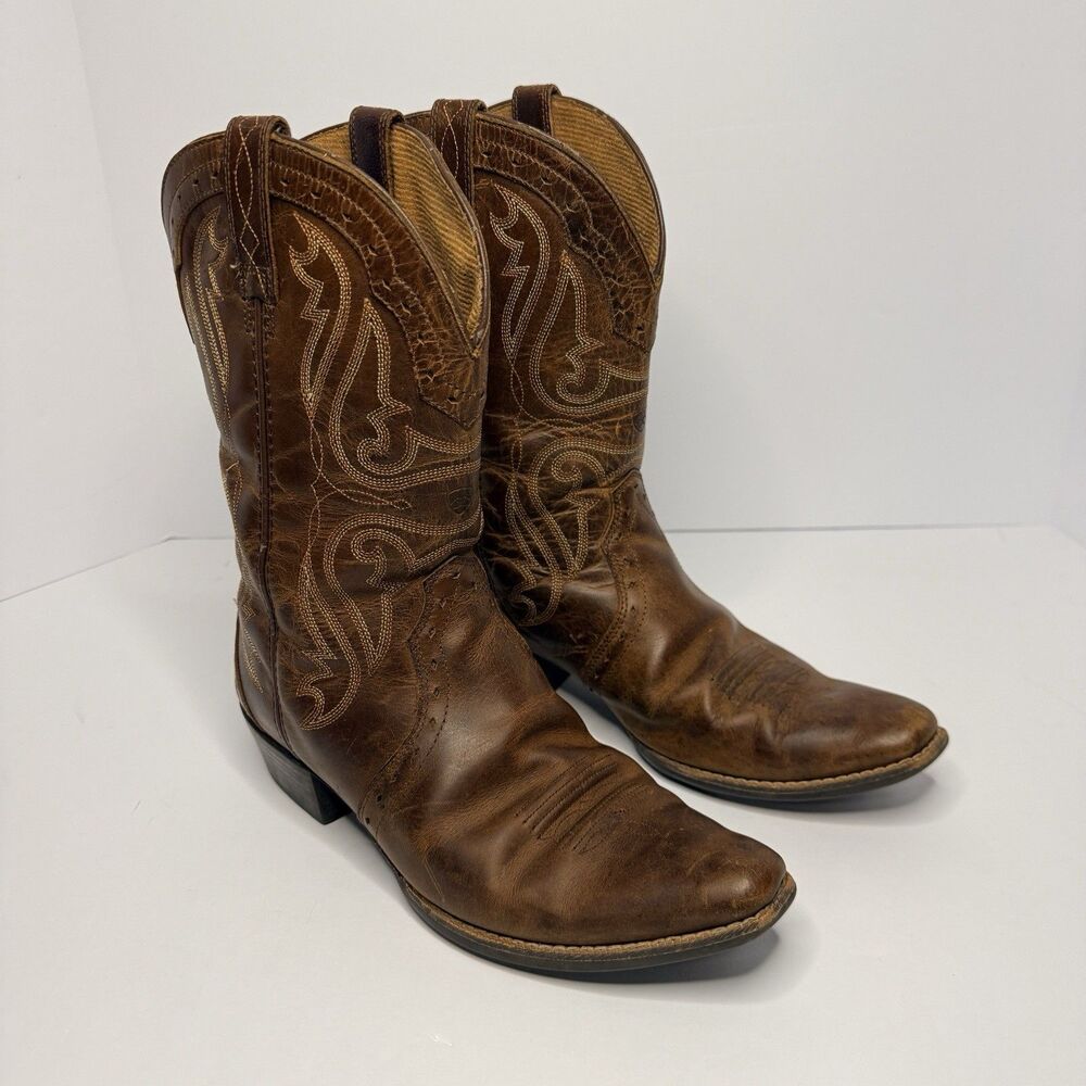 Ariat Heritage Womens 6B Western Brown Leather Snip Toe Cowboy Boots 10010912